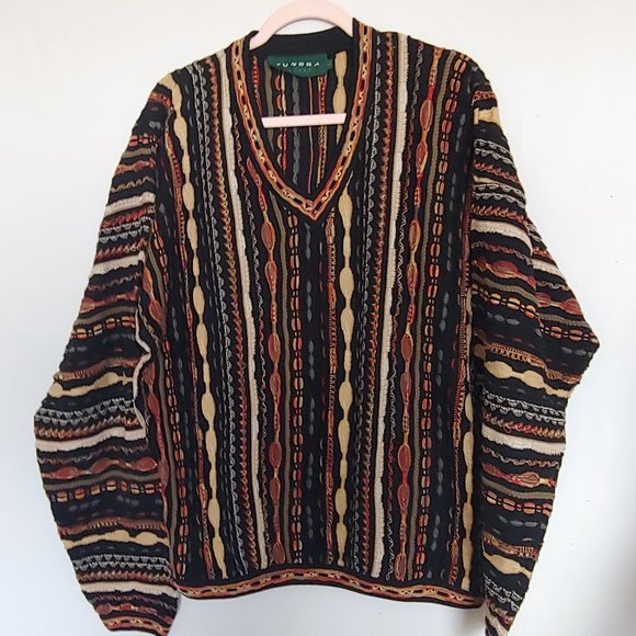 Tundra Other - TUNDRA Vintage Multicolour Mercerised Cotton Grandpa Sweater Cosby Biggie 90s